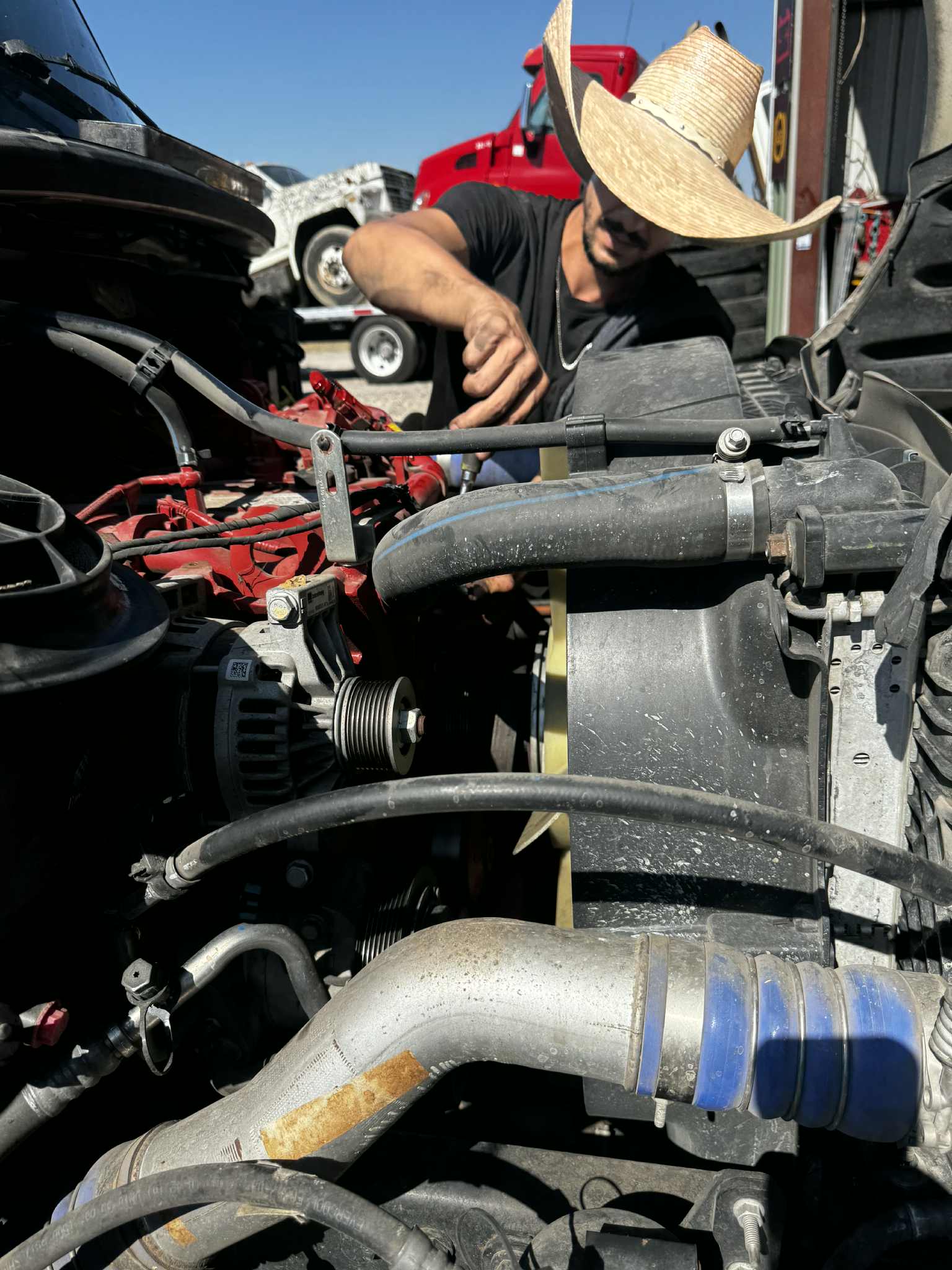 Diesel truck engine maintenance